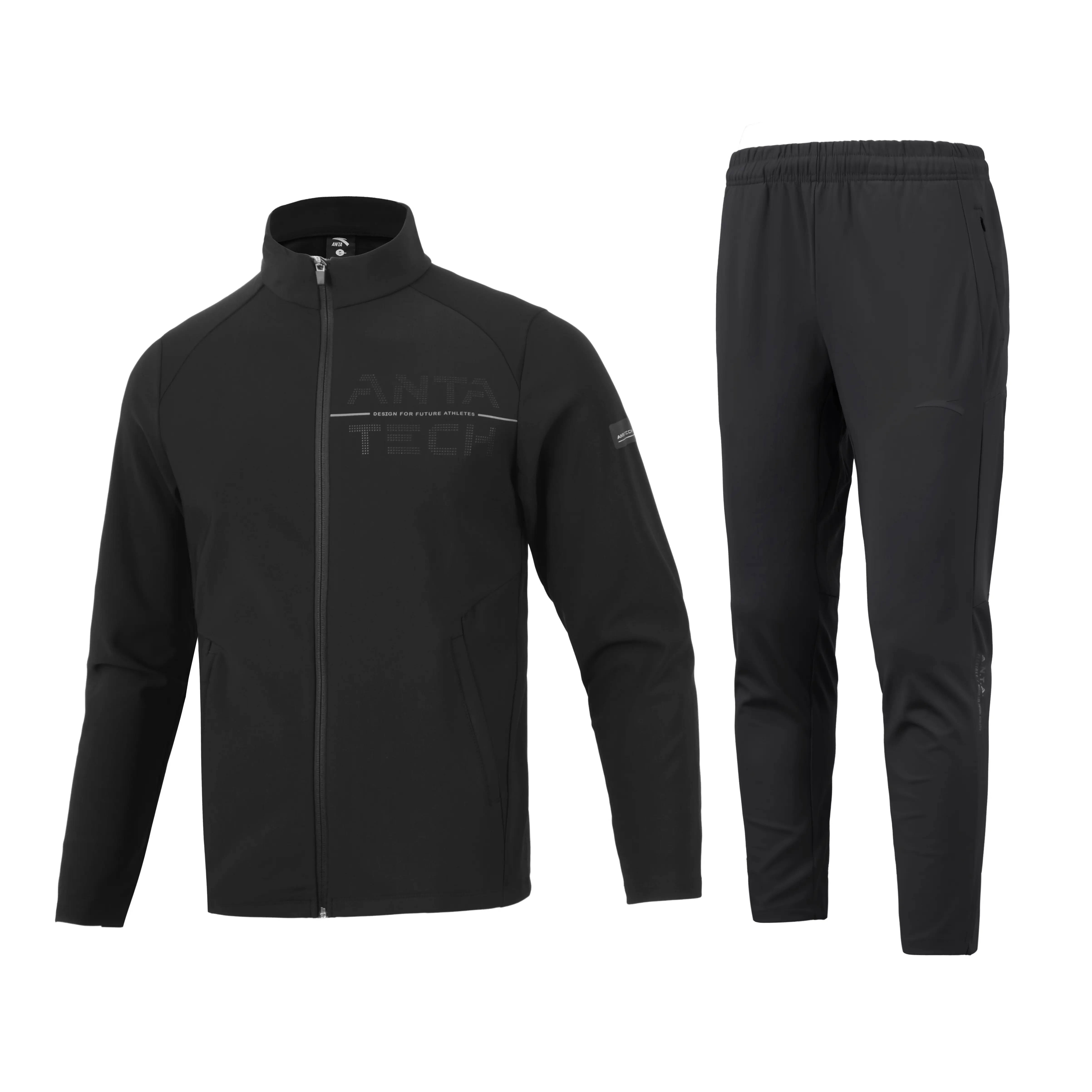 Bộ gió ép nỉ thể thao AT_Teck mẫu 2024 Vải dày dặn co giãn Form trẻ trung Menswear Golf Trang Phục