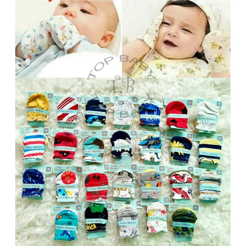 TBK 3 Pak Sarung Tangan Bayi Mitten 2in1 - 4463 0