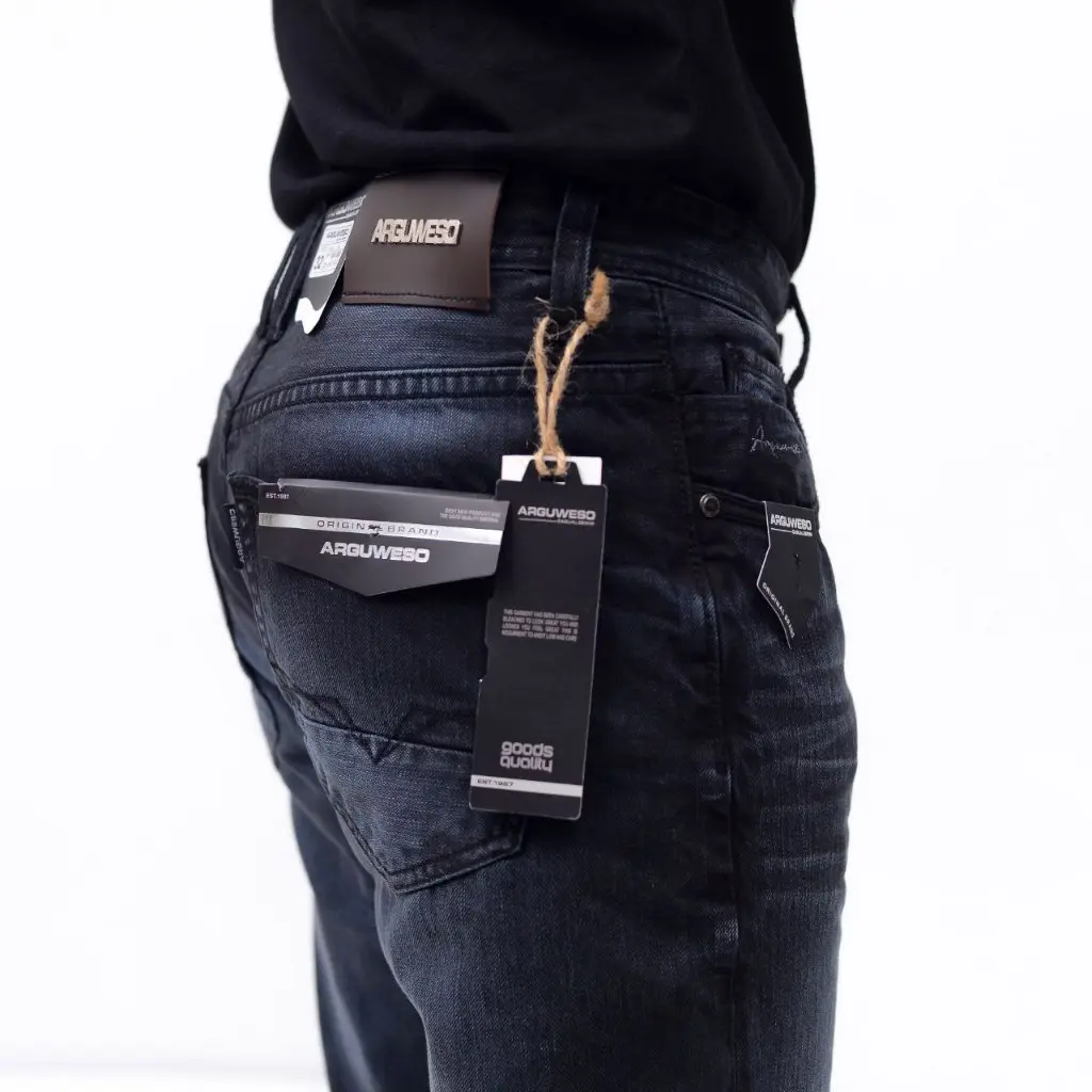 Anngun Pas Jeans Celana Panjang Pria Reguler Fit ARGUWESO UK 28-38 Denim Corfus Premium