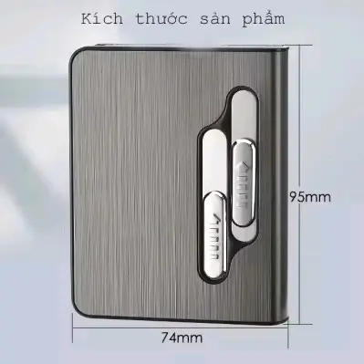 Hộp Đựng Thuốc Kiêm Quẹt Điện Plasma Sạc Pin Cao Cấp 3