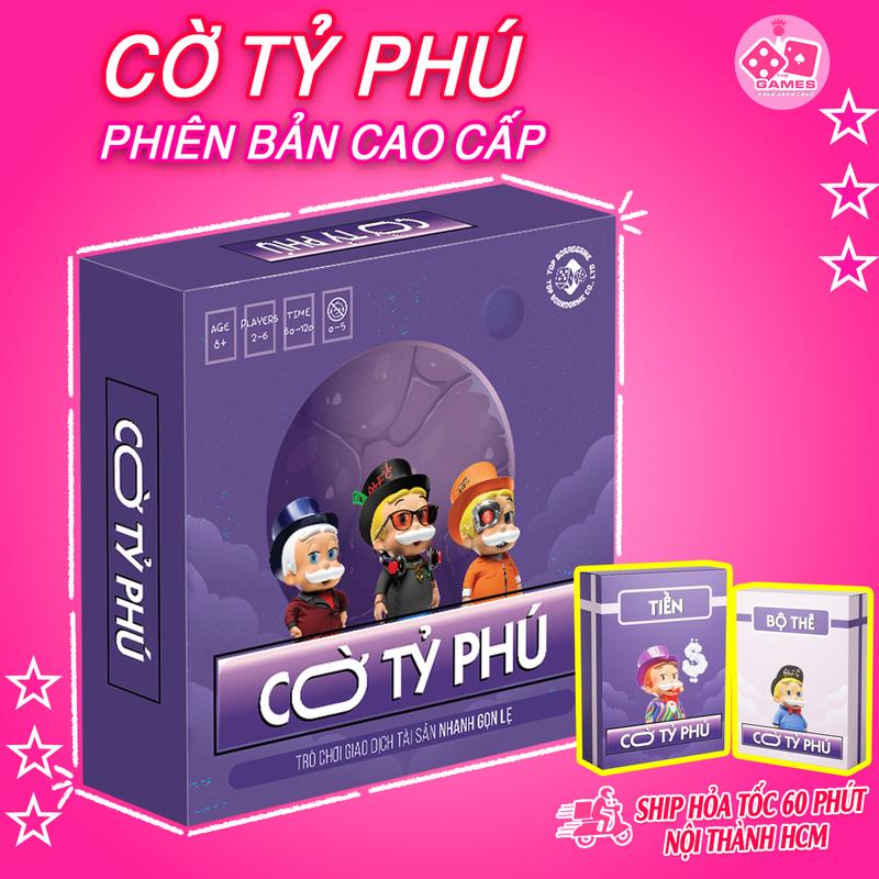 [HÀNG CAO CẤP] Cờ tỷ phú monopoly Tiếng việt cao cấp trò chơi giải trí phát triển tư duy