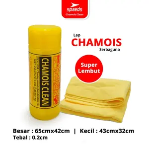 Lap Mobil Chamois 32x43cm Kain Lap Tebal Plas Multifungsi Serbaguna Serap Tinggi
