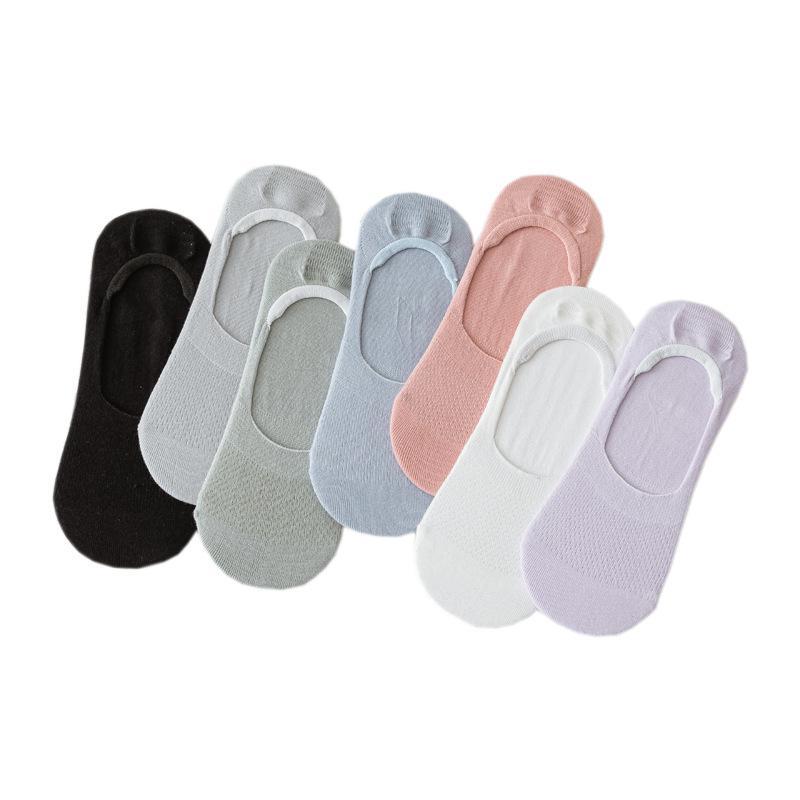 Tất Lưới Rỗng 200 Chân, Tất Cổ Thấp Cho Nữ, Chất Liệu Cotton, Mỏng Và Mùa Xuân Và Mùa Hè, Tất Mắt Cá Chân, Chống Trượt Silicon, Tất Vô Hình 2