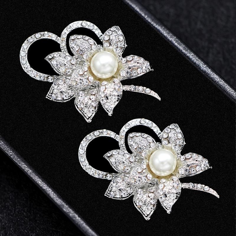 Product Introduction of 1PC Rhinestone Square Clamp Wedding Shoe Clip Shiny Decorative Clips Charm Buckle Shoe Decorations 25