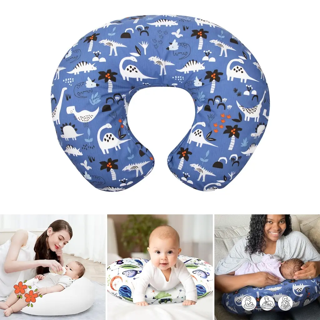 Stylish and Convenient Ushaped Breastfeeding Pillow Cover Nursing Pillow Case Slipcover Newborns Bedding Accessory