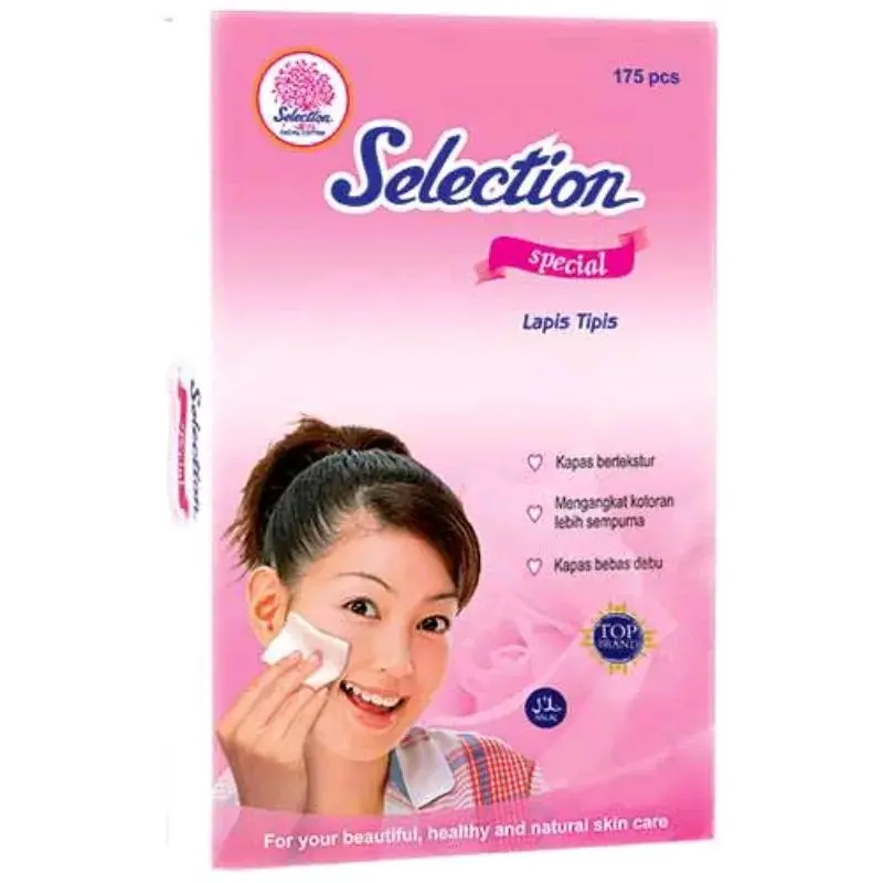 SELECTION Kapas Kecantikan Tebal, Tipis, Oval, Bulat make Up Remover Micellar Water Toner (️BPOM) 1