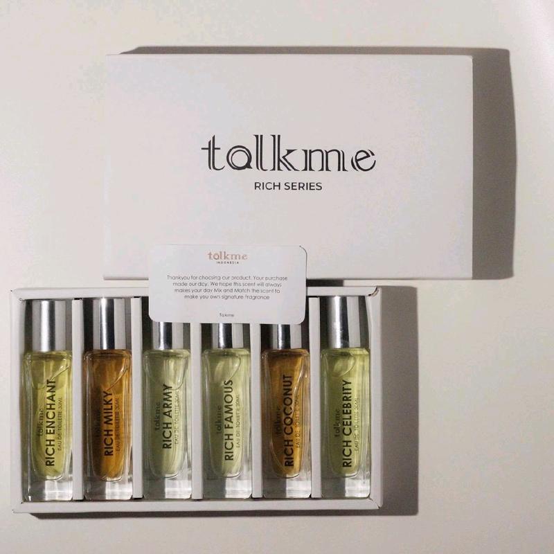 ( 1 BOX ISI 6 PCS ) TALKME RICH SERIES EDT 30 ML Uniseks 0