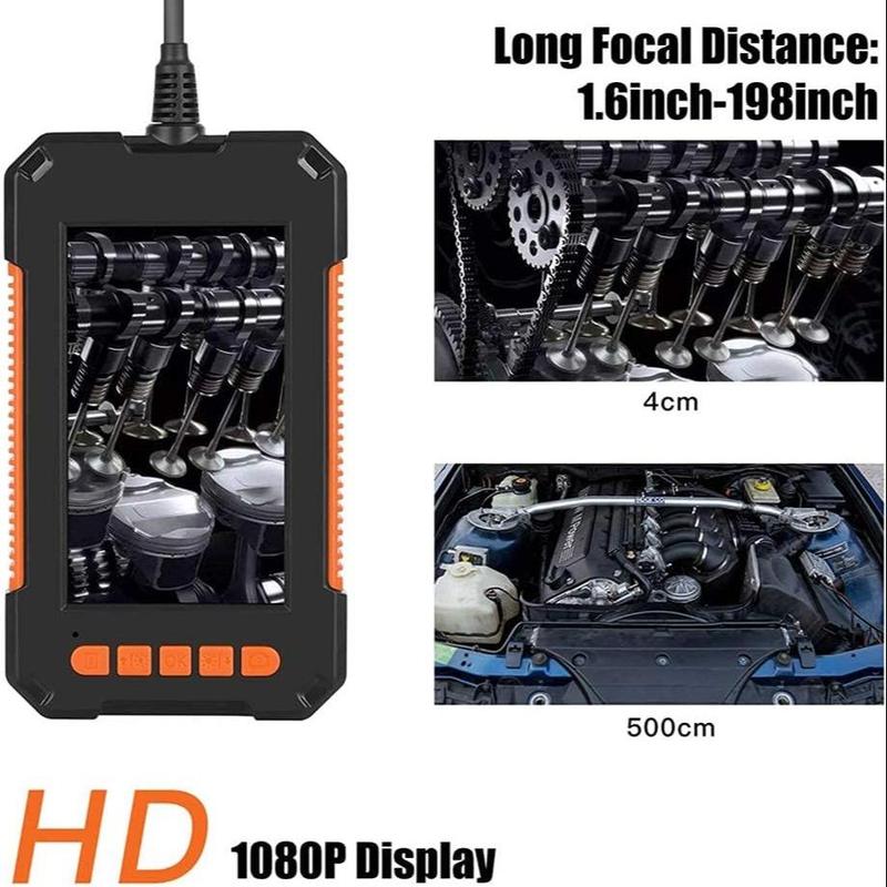 1080P Industrial Endoscope, Waterproof Detection Tools with Dual Lens & 8 LED Lights, 4.3 Inches LCD Endoscopes for Air Conditioning, Stocking Fillers Gift, Car Scanner Fixed 8