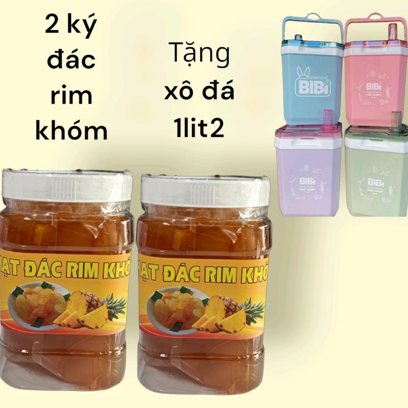  Combo 2 ký hạt đác rim khóm chua ngọt làm nước đá uống - Tặng xô 1lit2 - Topping 