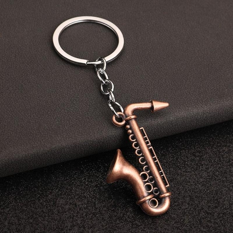 Creative Mini Toys Mini Instruments Keychain Saxophone Zinc Alloy ...
