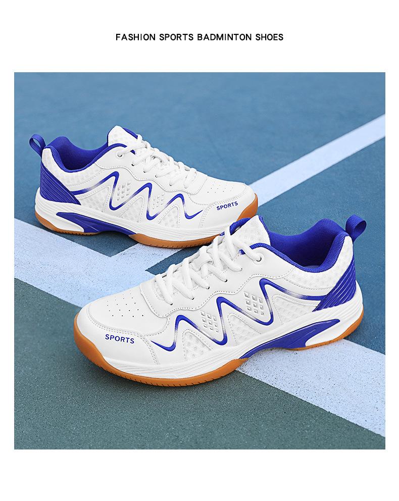 Product Introduction of Cross-Border New Arrival Badminton Shoes Men's and Women's Non-Slip Breathable Shock Absorption Sneakers Wear-Resistant Sneakers Outdoor Professional Training Shoes 17