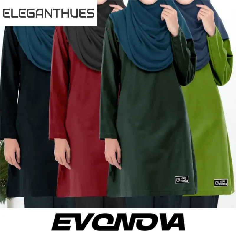 Eleganthues T shirt Muslimah New Design Premium limited edition jersey Muslimah cheap jersey Murah shirts long sleeve microfiber sports Muslimah