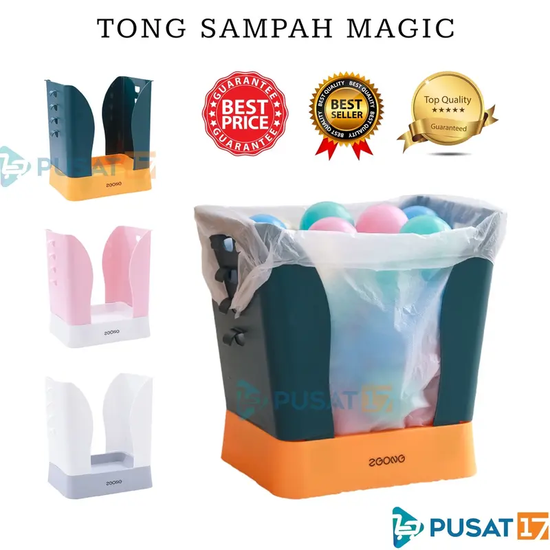 PUSAT17 TONG SAMPAH MAGIC / TONG SAMPAH LIPAT ADJUSTABLE / TEMPAT SAMPAH PLASTIK PORTABLE / PEMBUANGAN SAMPAH DAPUR PLASTIK ROLL / TRASH BAG 0
