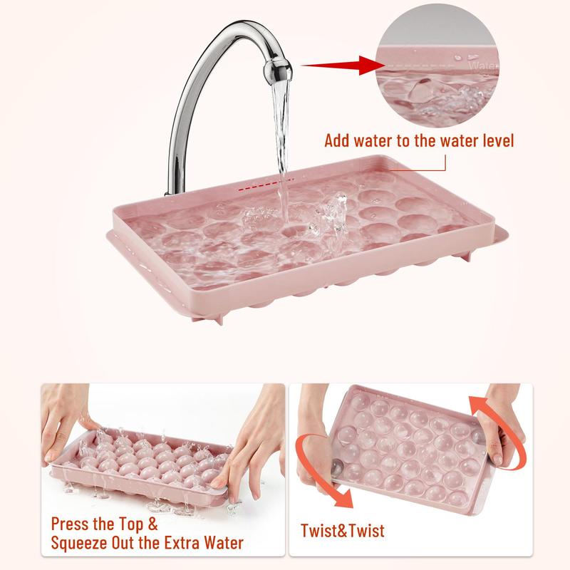 33-ball Ice Mold, 1 Set Including Ice Cube Tray & Scoop & Plastic Storage Box Containers, Ice Ball Making Tool for Home Kitchen Accessories, Kitchen Food Gadgets, Household Items 2