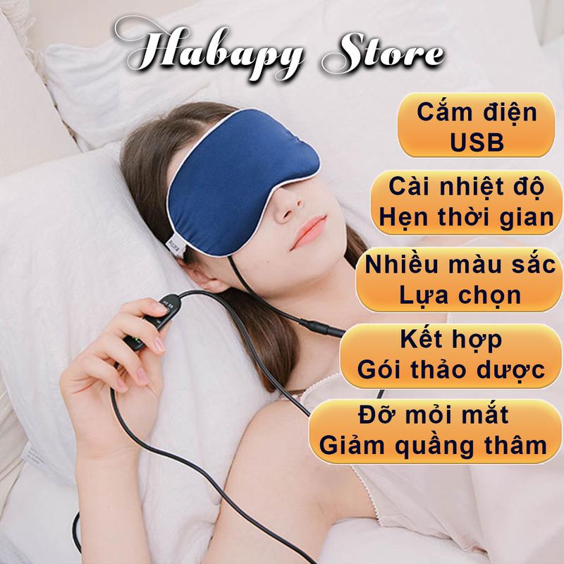 Túi chườm mắt thảo dược, bịt mắt chườm nóng, mặt nạ chườm nóng thư giãn giảm quầng thâm