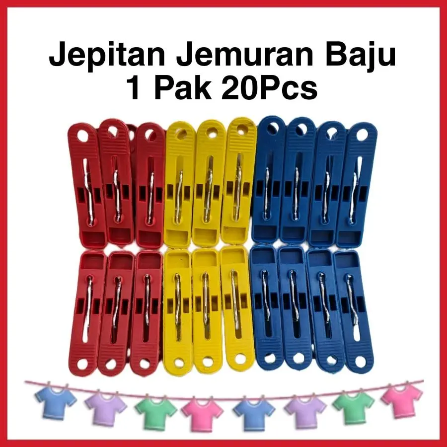 JEPITAN JEMURAN/JEPITAN PAKAIAN/JEPITAN BAJU 1SET 20PCS