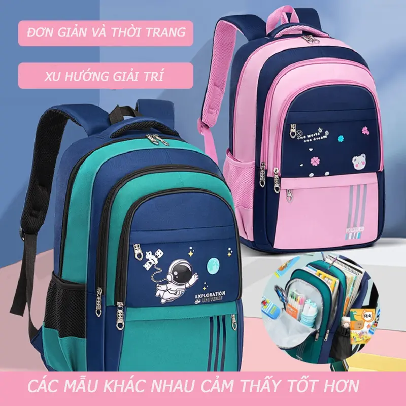 Gửi ba lô cho nam và nữ từ Thái Lan, học sinh tiểu học, trung học cơ sở, trung học phổ thông, cặp sách, túi xách 0