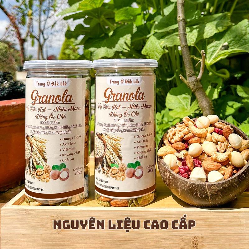 Combo 2 Hộp Granola Không Óc Chó | Trang Ở Đắk Lắk Thức Ăn Food Ngũ Cốc Hạt Ngũ Cốc Macca Socola ngũ cốc & yến mạch
