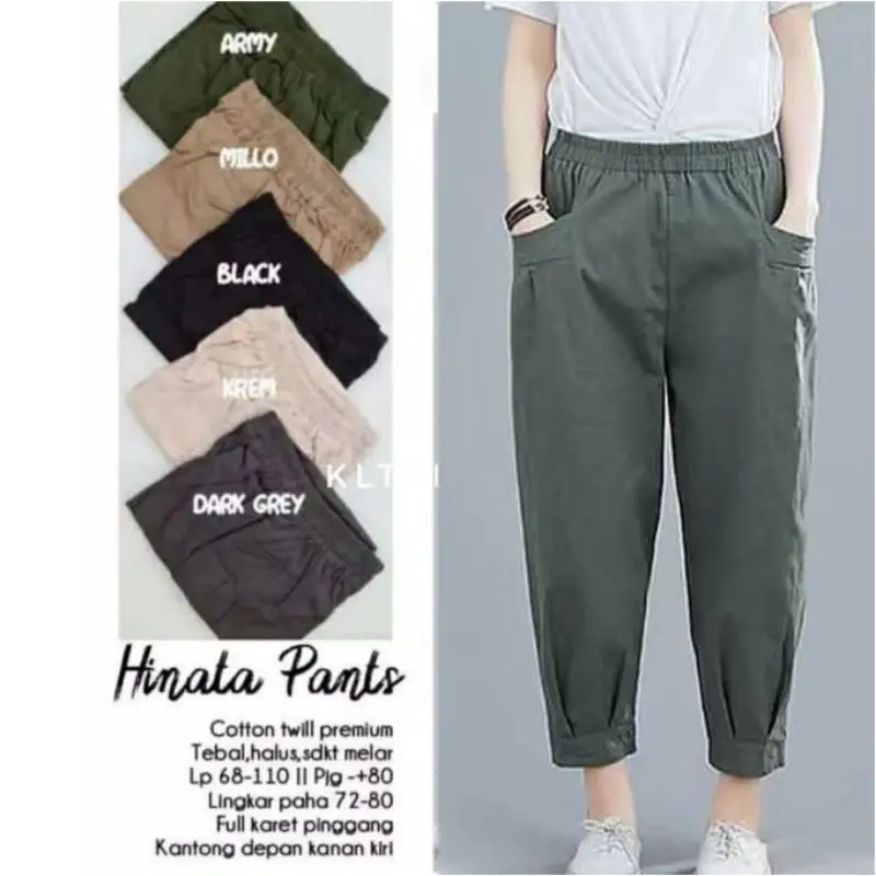 Celana Korean Style Wanita Mera Pants Twill Combed 1