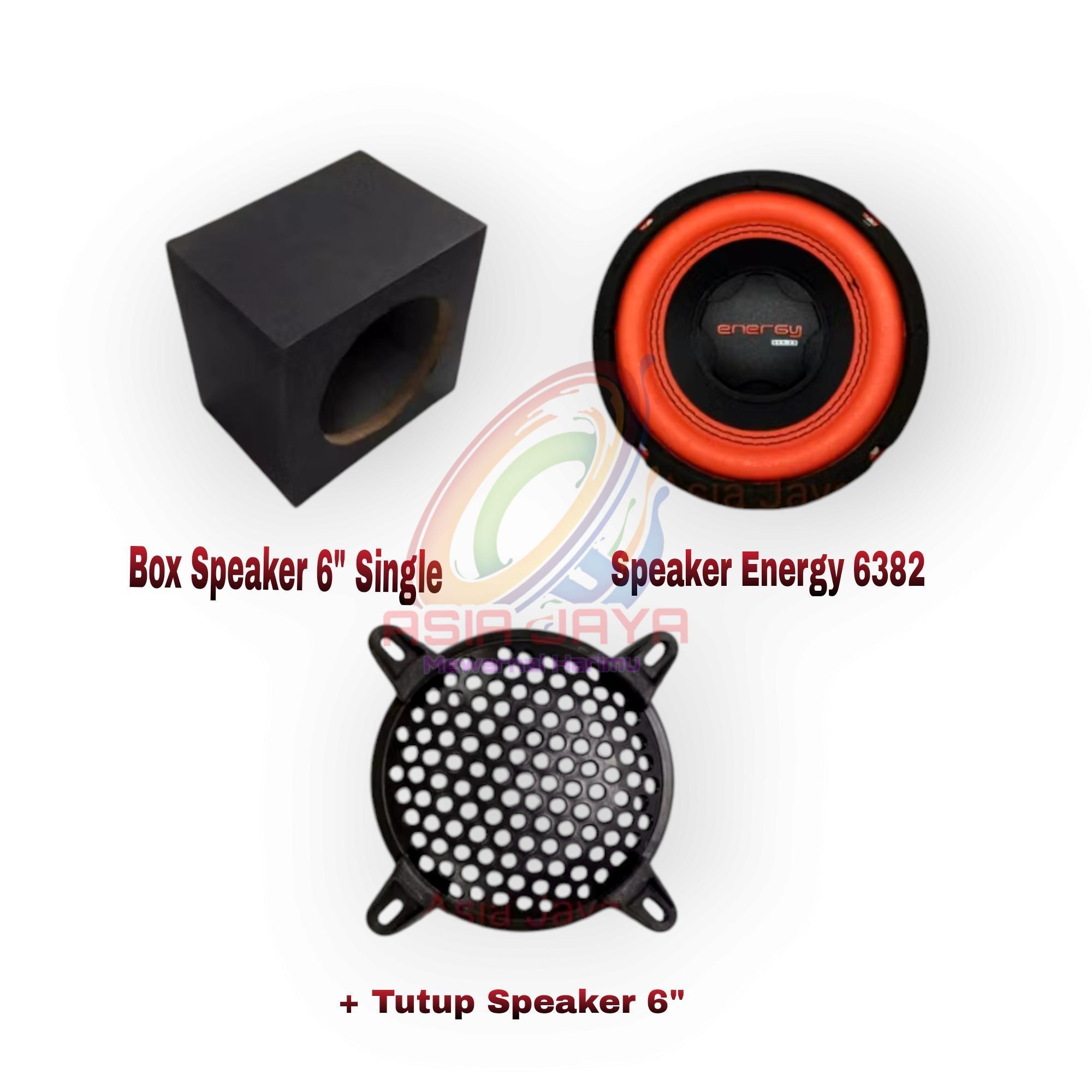 Paket Combo Subwoofer Mobil 6 Inch Legacy Energy LG 6382 + Box Speaker 6 Inch + Tutup Speaker Ram 6