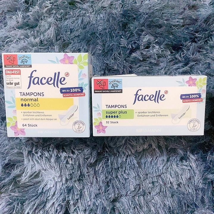  Combo Tampon Facelle Nội Địa Đức Size 3+5 giọt 96 chiếc dùng kết hợp cho những ngày "Dâu " vừa và siêu nhiều 