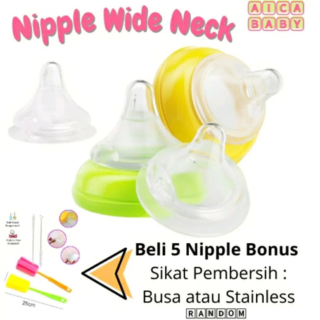 Dot Nipple Peristaltic Wide Neck Cocok untuk Pigeon Bayi