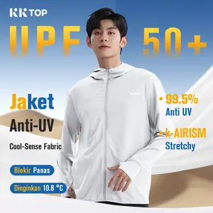 KKTOP Jaket Olahraga Anti UV Pria Baju Olahraga UPF50+ Breathable Outdoor Sport (M001)