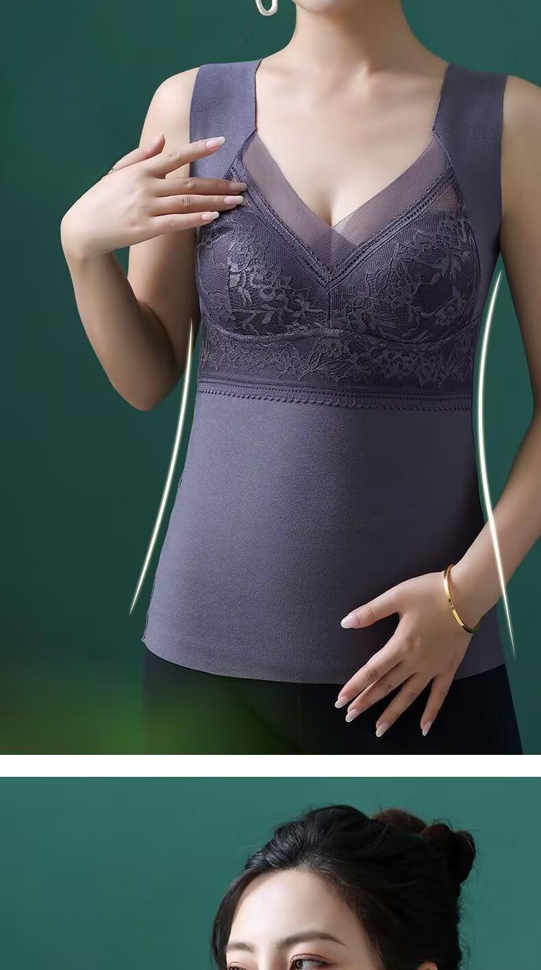 Product Introduction of Áo Vest Giữ Nhiệt Nhung Đức Hai Mặt, Thiết Kế Công Chúa, Dành Cho Nữ, Lớp Nền Không Để Lại Dấu Vết Dày Dặn Bằng Nhung, Thích Hợp Cho Mùa Thu Và Mùa Đông, Đồ Lót Giữ Nhiệt, # BXB11 a o Jacket Chun Top 4
