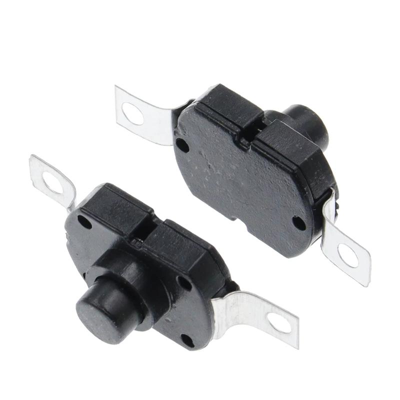 Product Introduction of 10PCS Push Button Switch 1712KD 30V 1A Flashlight Switch LOCK 17X12X9.5MM Table lamp Switch Flashlight Button Switch ON-OFF 1