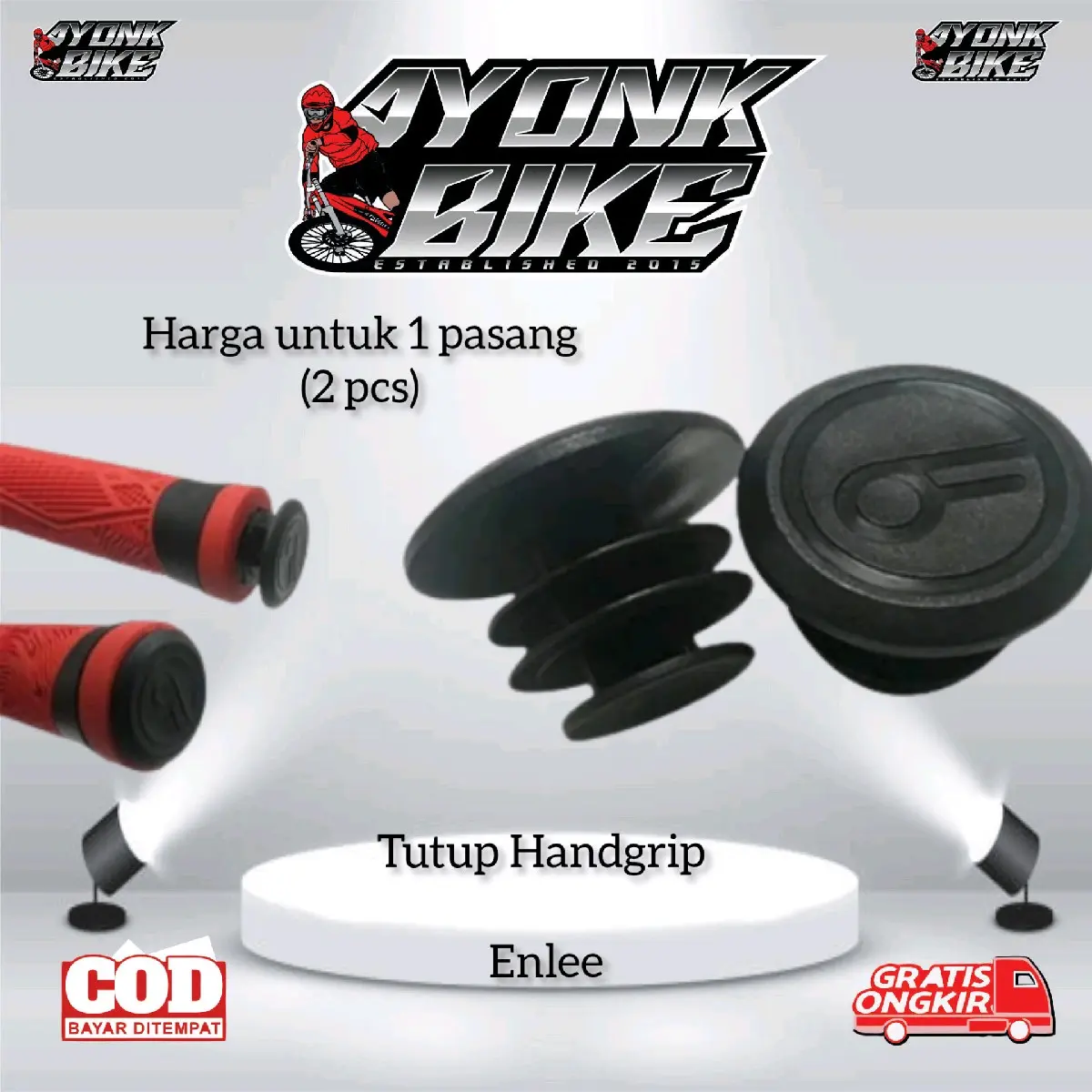 Tutup handgrip Enlee Cover handlebar end plug Tutup ujung stang Sepeda Outdoor
