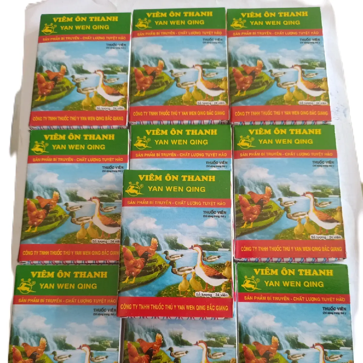 Combo 10vĩ VIÊM ÔN THANH thuốc trị bệnh hô hấp cho gà, vịt dạng viên