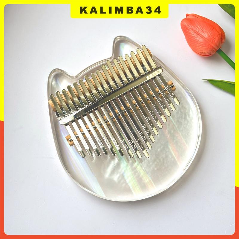Đàn Kalimba Pha Lê Mèo Cầu Vồng KL34 - 17 Phím Cầu Vồng Hình Mèo Dễ Thương Kèm Bộ 100 Tab Số