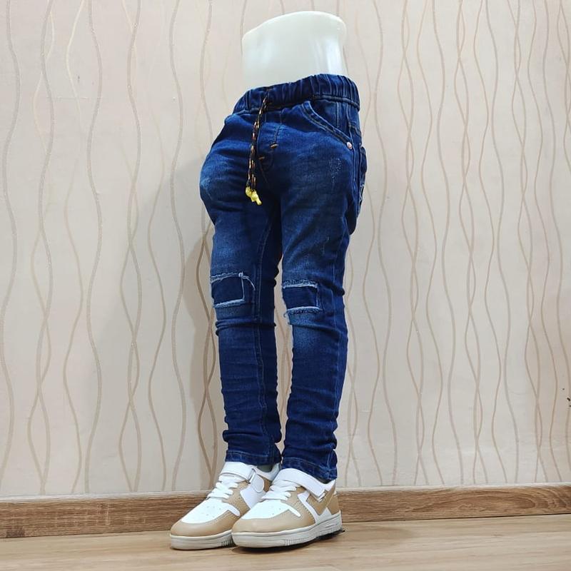 Celana Panjang Jeans STRECH Anak Laki Usia 4 - 12 Tahun Bahan Jeans Stretch / Melar Model Sobek Lutut Gaul Tidak Tembus Anak Laki-laki Keren Motif Fashion Bordir 5
