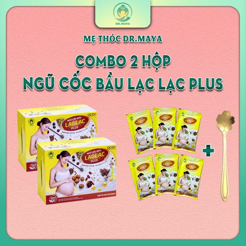 02 HỘP NGŨ CỐC DÀNH CHO MẸ BẦU LẠC LẠC DATE MỚI - Tặng Thêm 06 Gói Lẻ + Muỗng pha