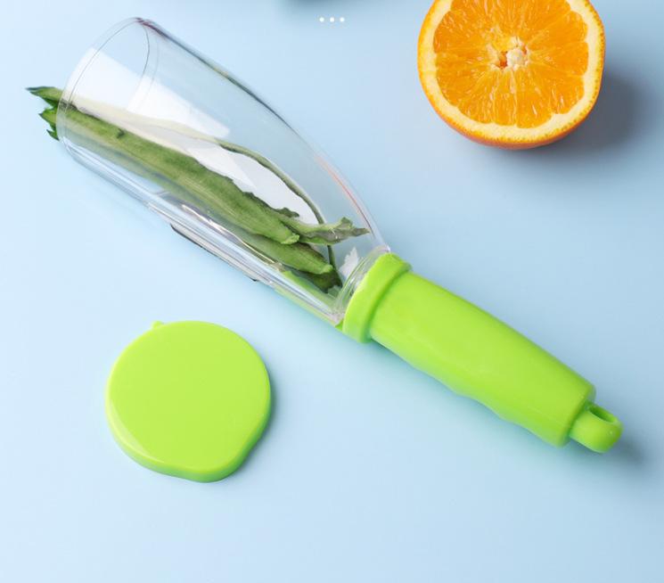 Product Introduction of Dụng cụ gọt vỏ loại lưu trữ gia dụng để cắt trái cây Dao chùm bằng thép không gỉ Dụng cụ gọt vỏ đa năng với hộp lưu trữ nhựa bền 8