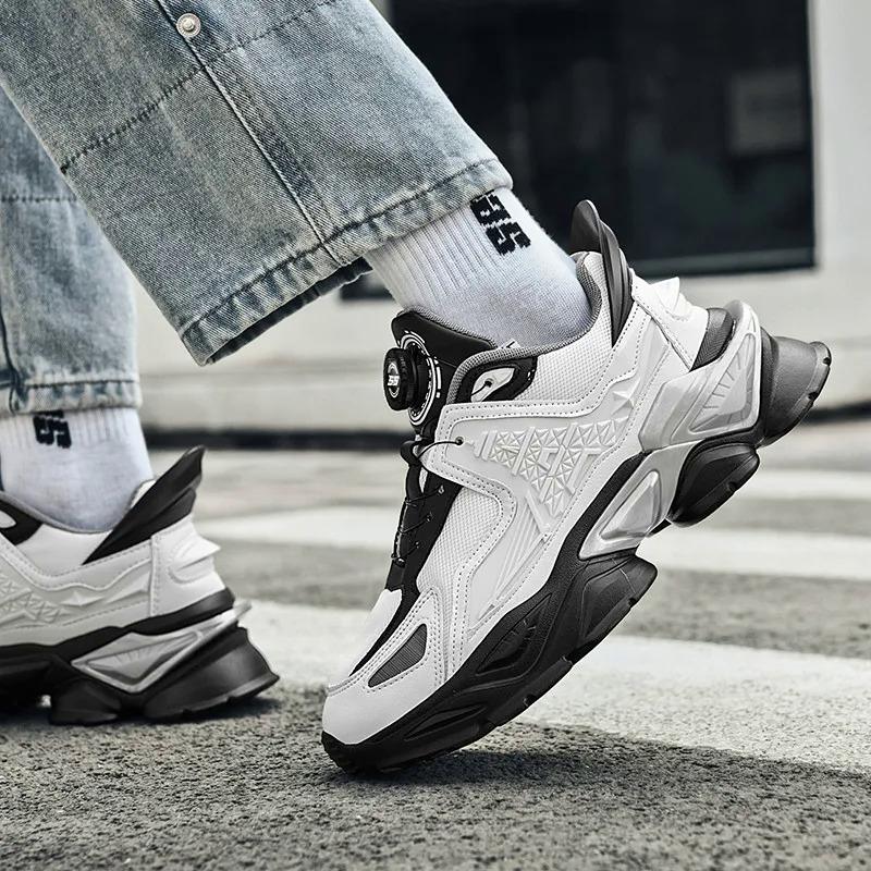 Personalizza le scarpe da ginnastica casual sportive da uomo con manopola rotante, design riflettente, trasformatrici vuote, scarpe da corsa e da passeggio per le donne, scarpe da ginnastica, runner_voghion.com
