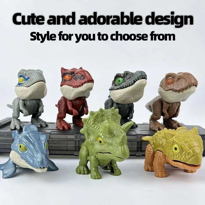 Finger Biting Dinosaur Toys Spiky T-Rex Model Interactive Bite Creative Multi-Jointed Movable