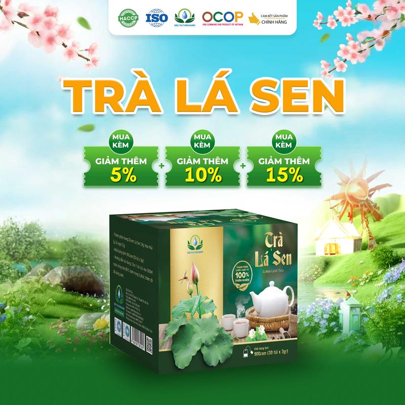  Combo 2 Hộp Trà Lá Sen hộp 30 Túi Lọc Siêu Thị Thiên Nhiên Nước Trà Chè Tea nướcuống đẹp 