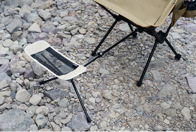 Product Introduction of Outdoor Moon Chair Foot Suppot Folding Chair Portable Leisure Camping Fishing Telescopic Foot Suppot Pedal Aluminum Alloy Foot Brace 6