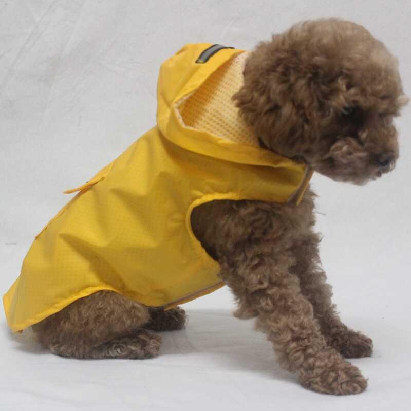 Product Introduction of Dog Small Large Waterproof Clothes Reflective  Rain Coats Hooded Jacket Raincoat Chihuahua Pet plies 34