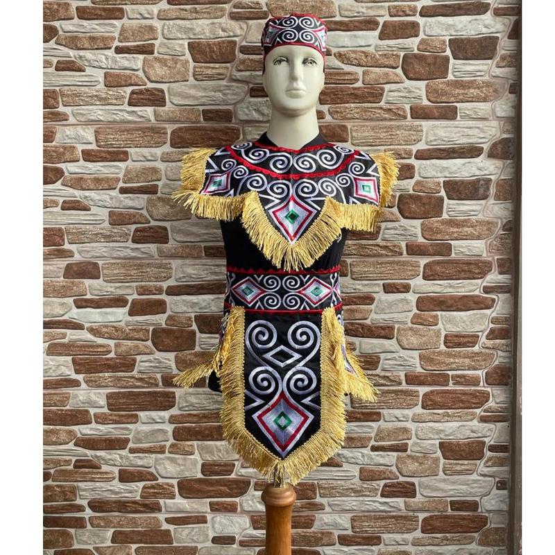 BORDIR KOSTUM TARI TRADISIONAL MOTIF PAPUA UNTUK ANAK ANAK 4