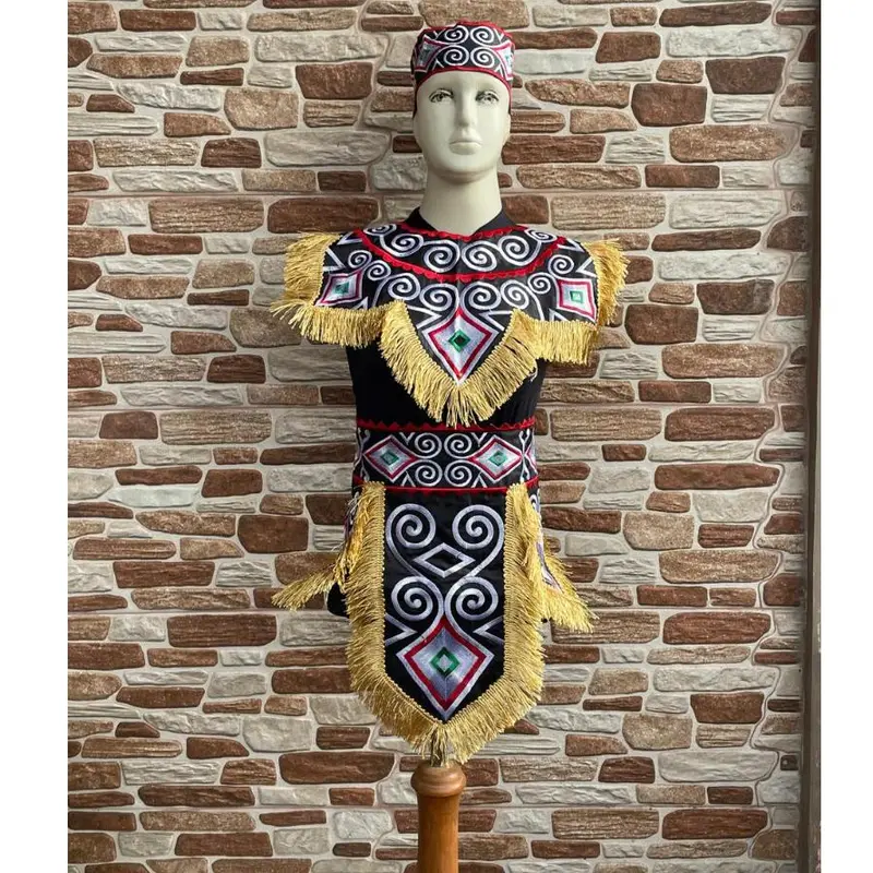 BORDIR KOSTUM TARI TRADISIONAL MOTIF PAPUA UNTUK ANAK ANAK 4