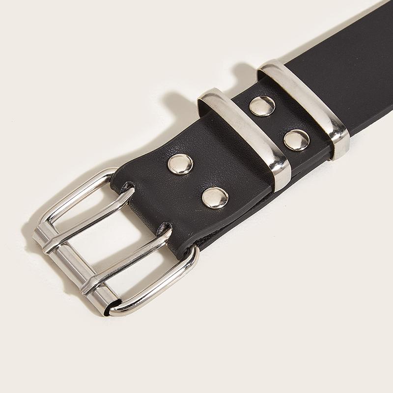 Product Introduction of Punk Style Star Double-Breasted Belt Waist Strap Hollow Out Pu Leather Jeans Decorative Fashion Waistband 25