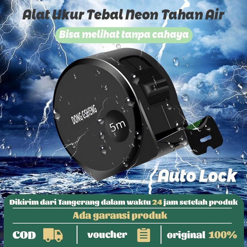 Alat Ukur Ketebalan Neon Anti Air - Pita Pengukur Industri Presisi Tinggi Baja Tahan Karat 3M/7.5M/10M - Akurat & Tahan Lama