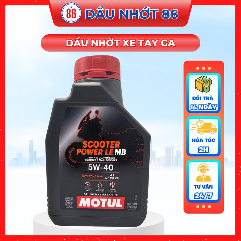 Dầu Nhớt Xe Tay Ga Motul Scooter Power LE 5W40 Full Tổng Hợp-Dầu Nhớt Cao Cấp