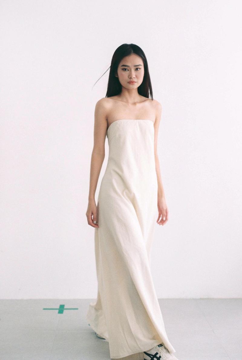 Product Introduction of OLALASTUDIO Đầm quây maxi linen Rapuzel Dress 2