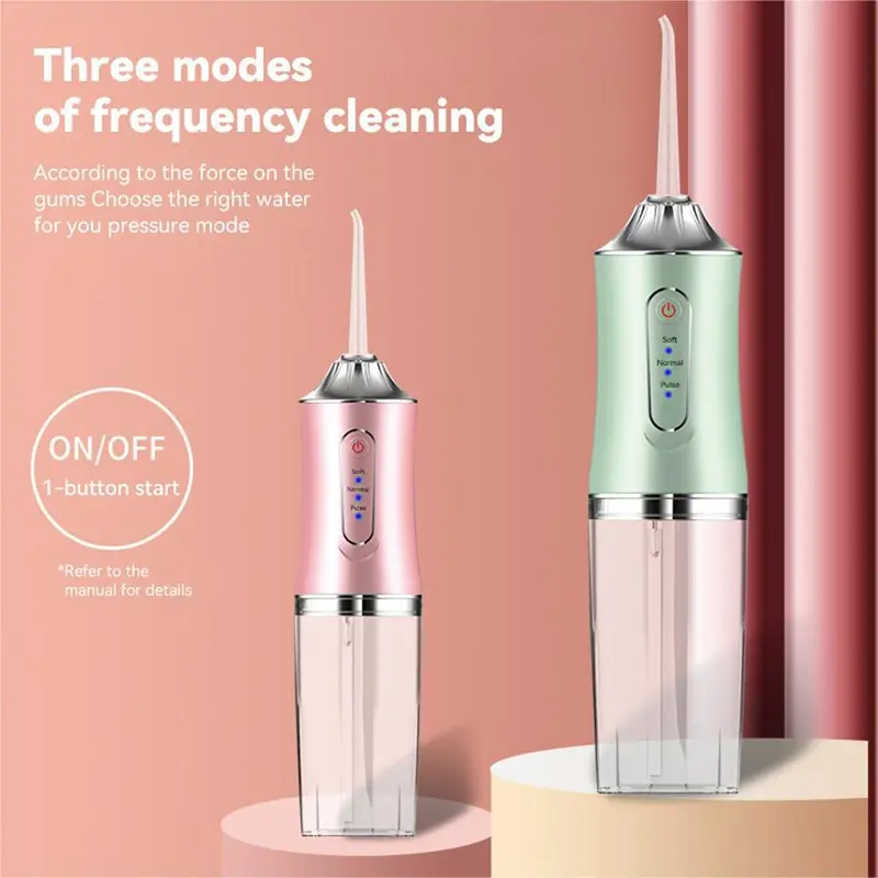 Teeth Cleaning Electric Water Flosser, Portable Rechargeable Oral Irrigator with 4pcs Multifunctional Nozzle for Home & Travel, Personal Oral Care Appliance, Valentine's Day Gift 8