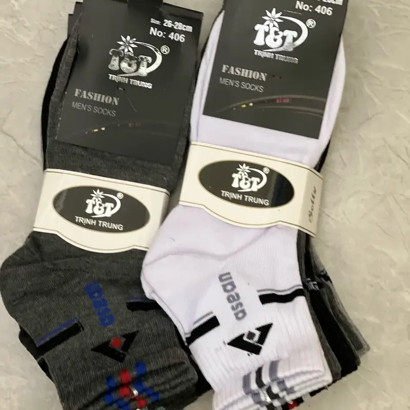 Combo 10 đôi Tất nam cổ ngắn mix 5 màu, cổ cao 1 màu, cổ cao nhiều màu   tất phù hợp cho size từ 37-43 tất co giãn tốt, thoáng khí thấm hút mồ hôi tốt 6