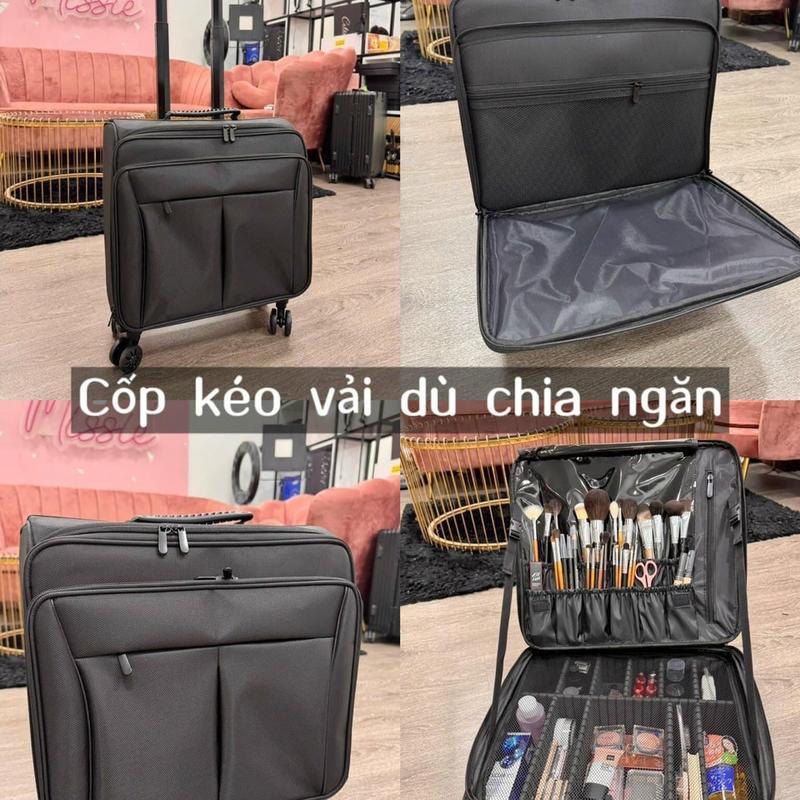 cốp vali kéo đựng mỹ phẩm trang điểm
