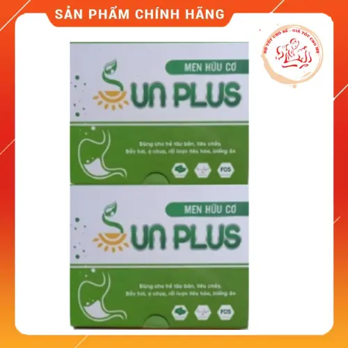 Men Sunplus  2 hộp - hộp 30 gói+ quà tặng khẩu trang cho bé Men Vi Sinh Vitamin sunplus